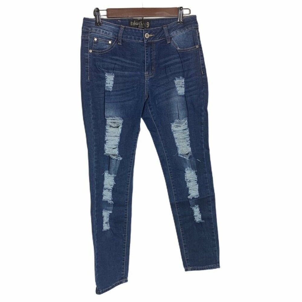 Urban Chic Slim Skinny Jeans Blue Dark Wash 9 NWT